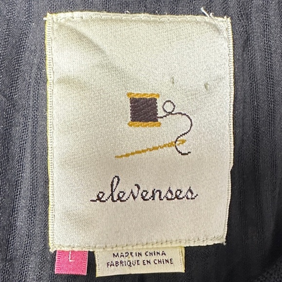 Elevenses Anthropologie Sequin Black Wool Crop Cardigan - Picture 2 of 6